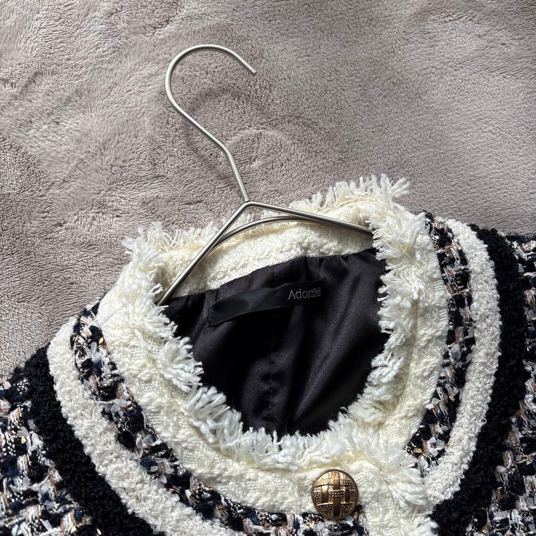 最終Adonisis アドニシス ツイード ジャケット 金ボタン F