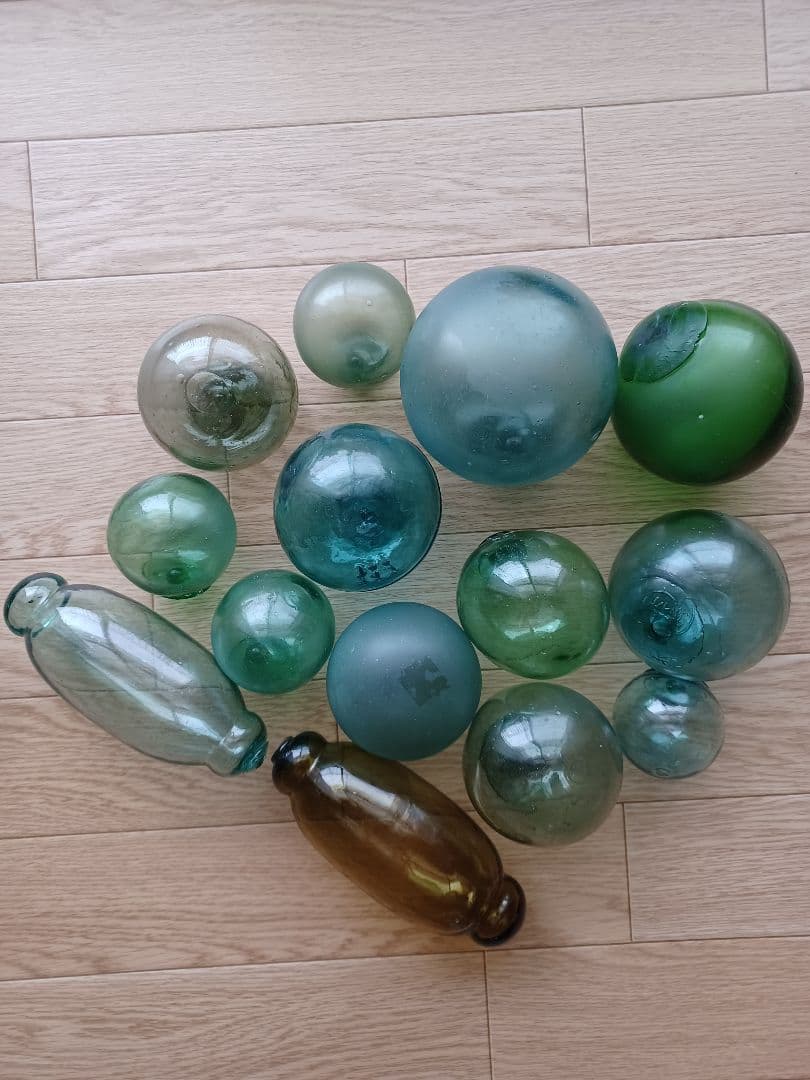 ガラス浮き玉　 シリンダー型浮き