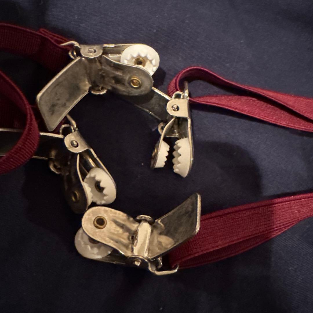 06SS ディオールオム　サスペンダー　ワインレッド　エディ期　Dior