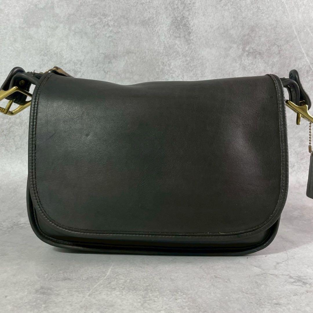 ✨美品✨オールドコーチ　ショルダーバッグ　2way レザー　ブラック　USA製