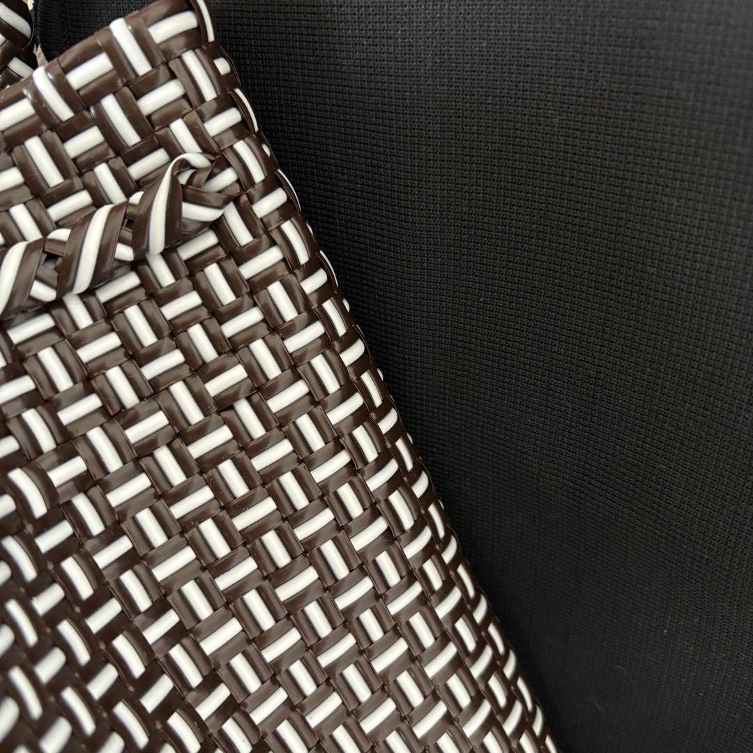 mekearisa メケアリサ かごバッグ Lサイズ ブラウン Gummybag