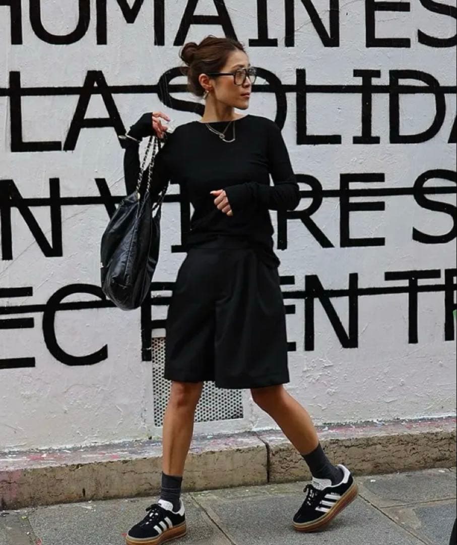 gypsohila just half pants 36 ブラック