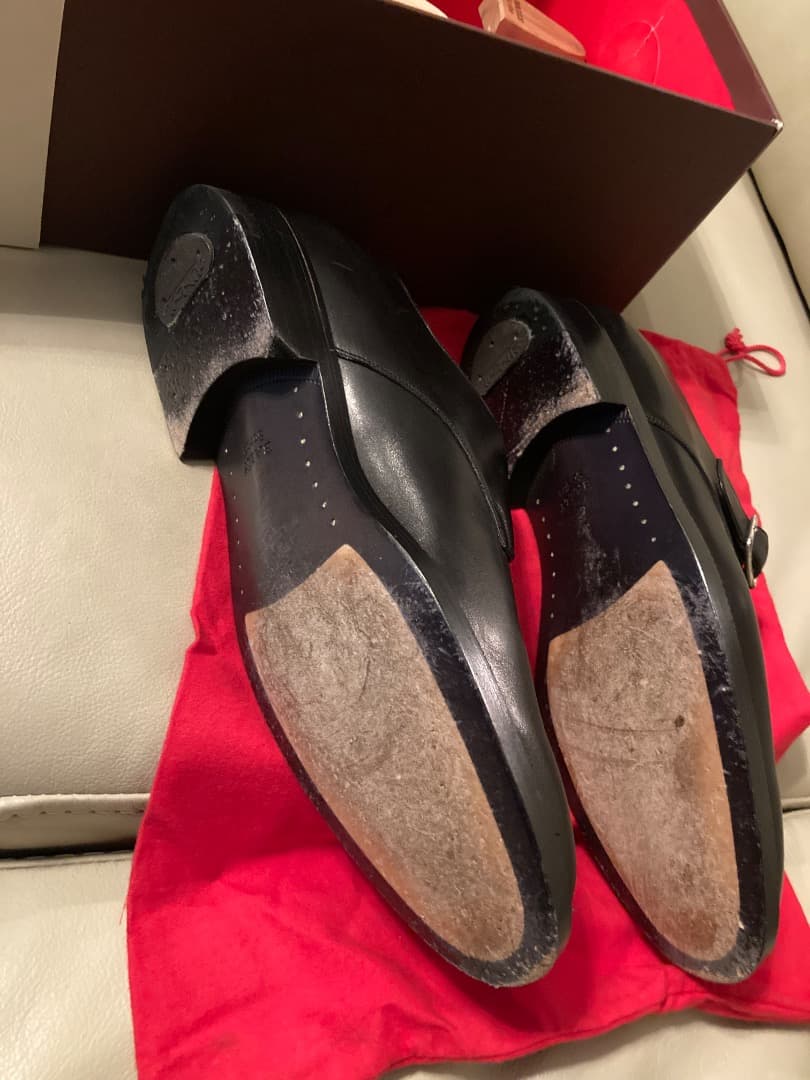 BALLY Scribeブラックレザードレスシューズ