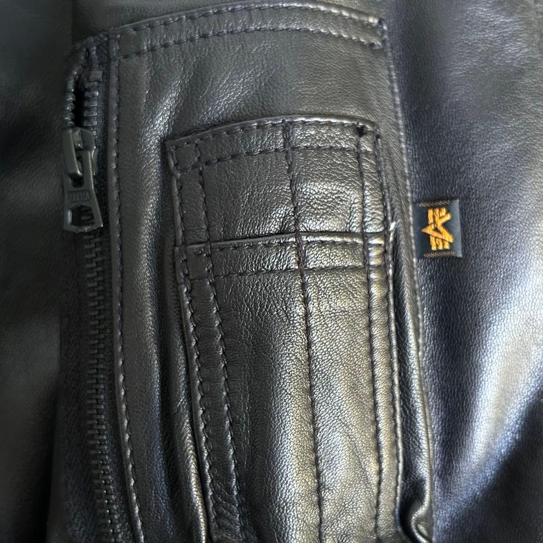 Alpha fragment soph トリプルコラボ レザー ma-1 黒