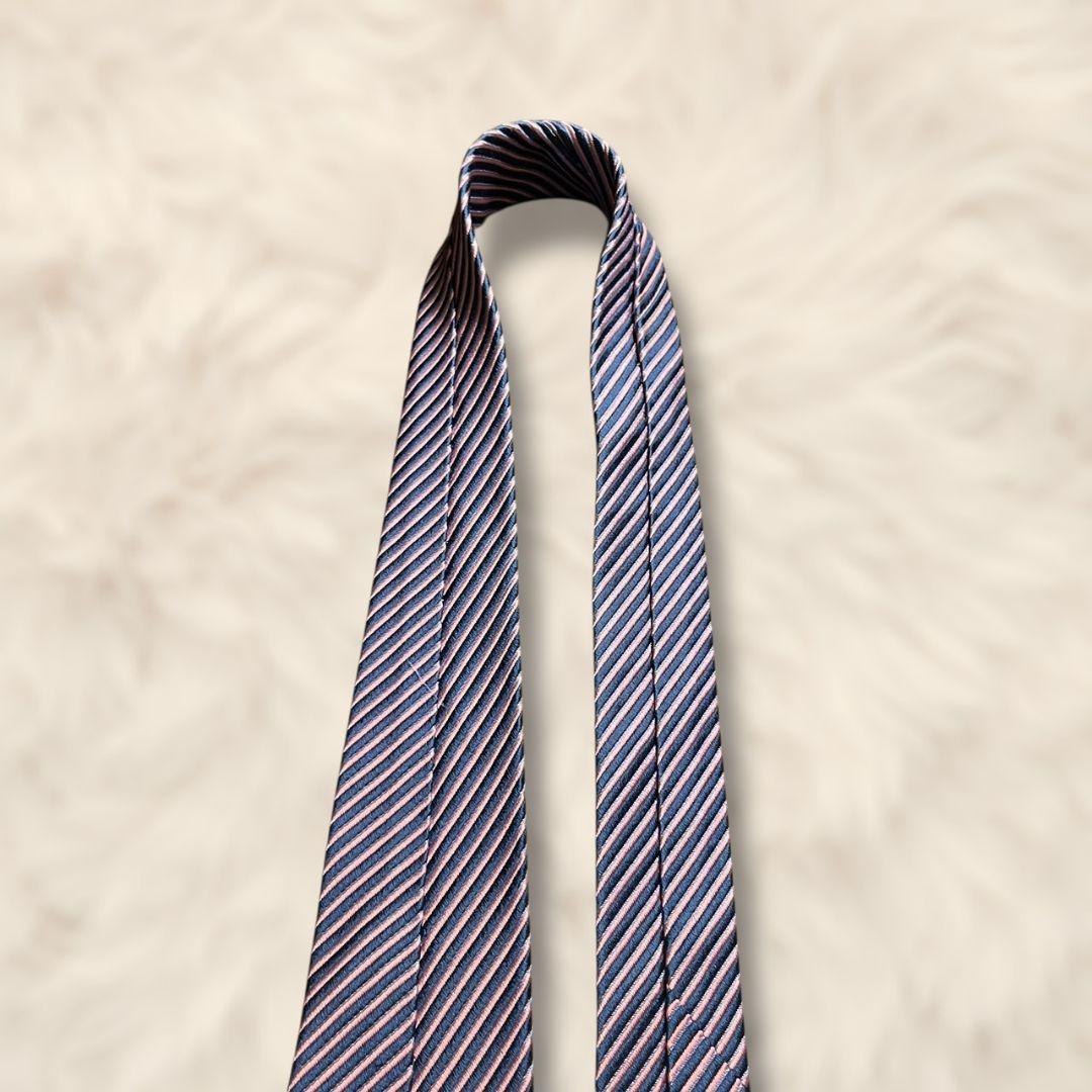 【未使用級✨】パテックフィリップ ストライプ柄 ジャガード ネイビー ピンク