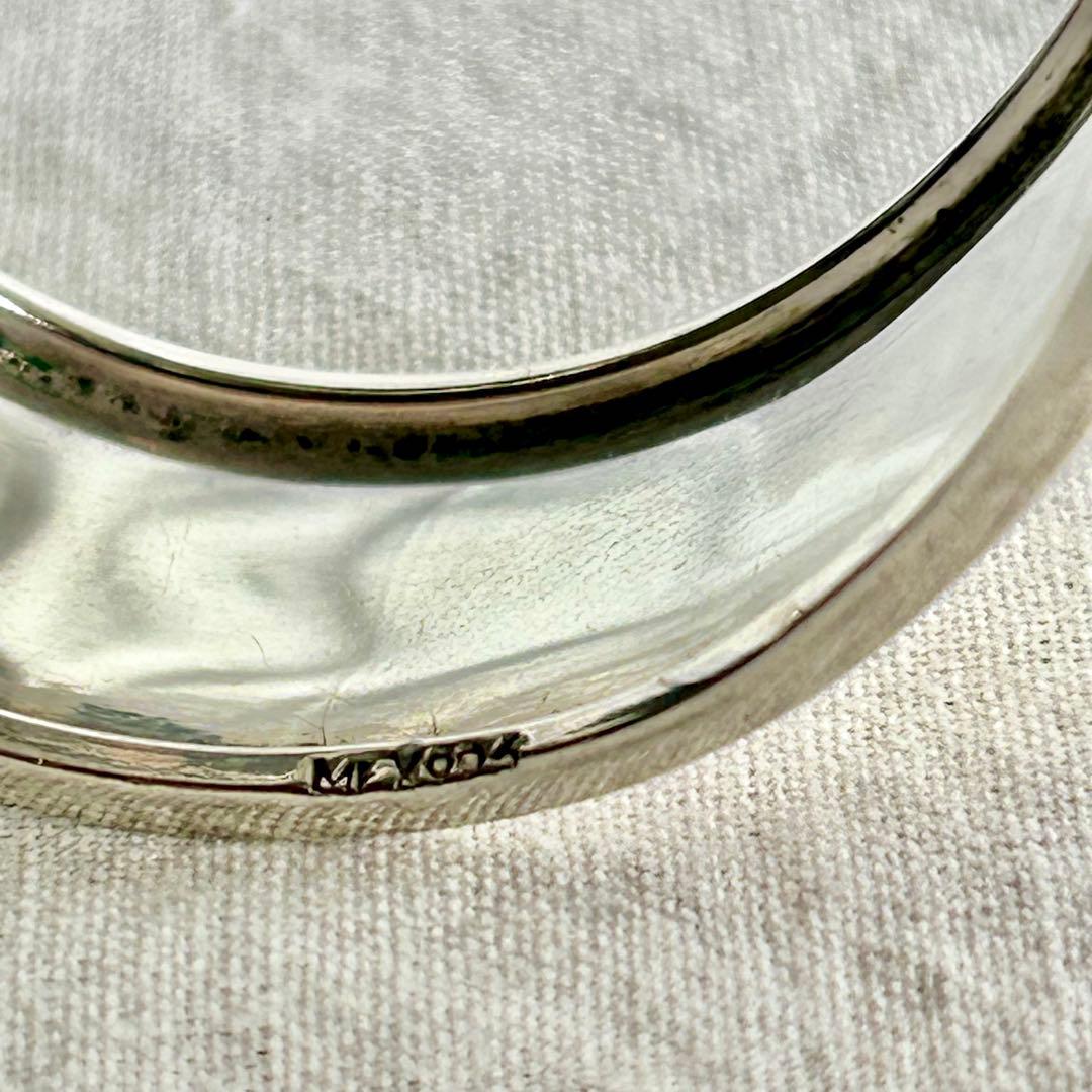 メキシカンジュエリー　ヴィンテージ　バングル　ボーンカフ　MEXCO 刻印あり