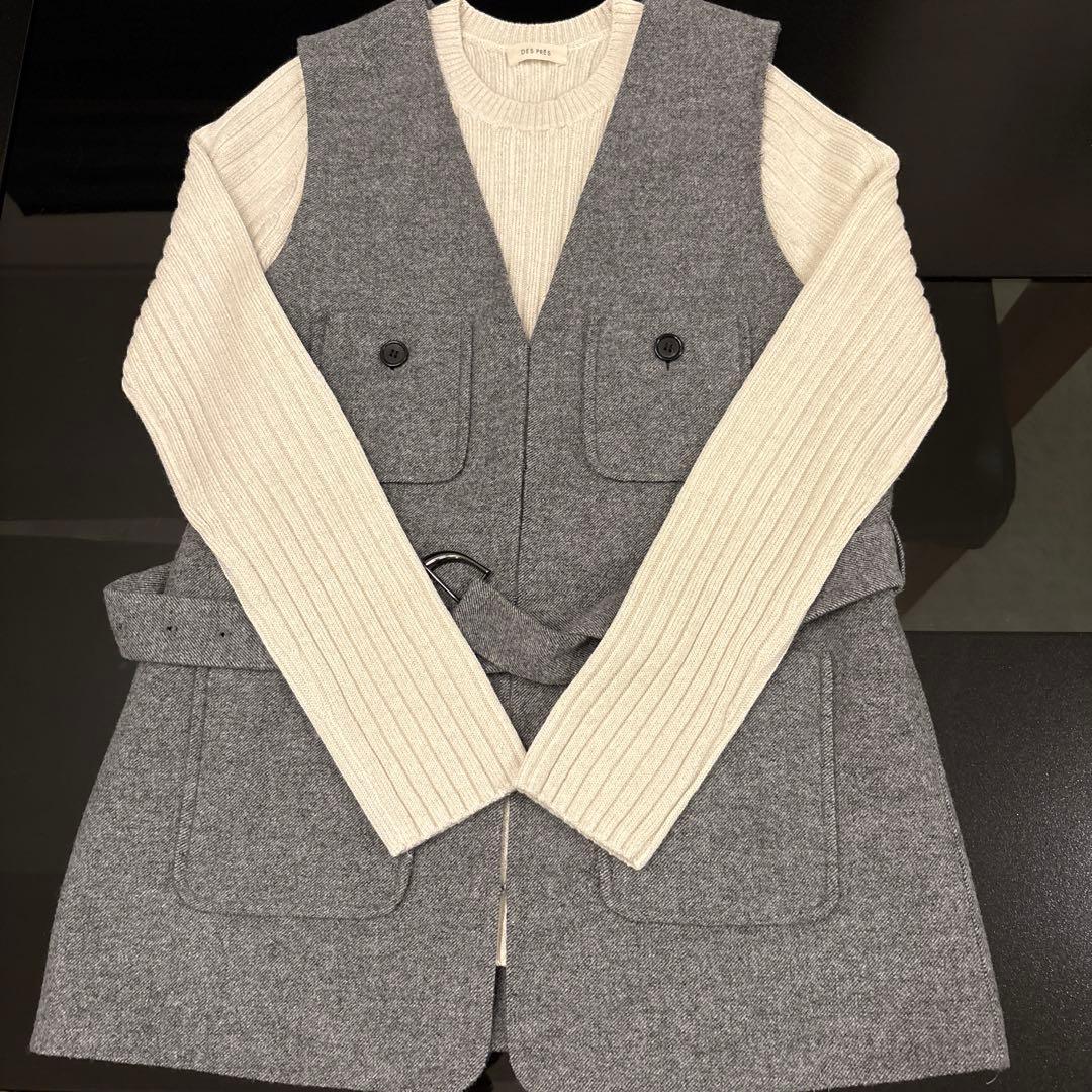 今期　新品未使用　トゥモローランド　DES PRES ベスト　ジレ　ウール
