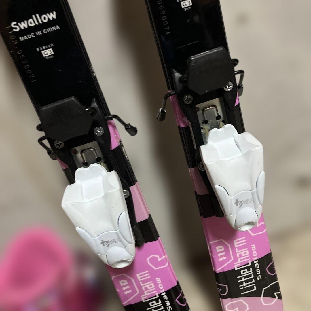 キッズスキー3点セット黒ピンク