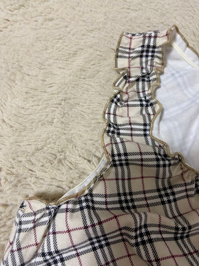美品BURBERRY チェック柄タンクトップ 38