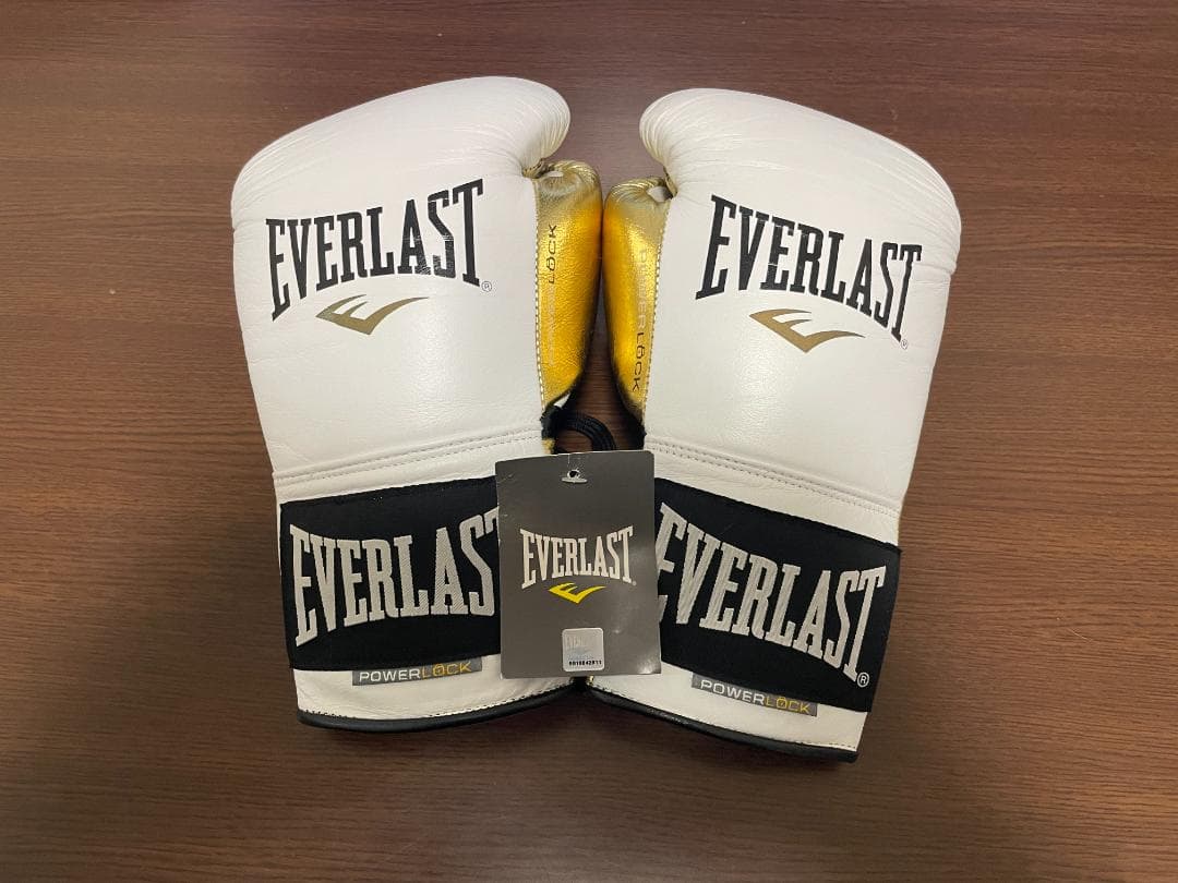 Everlast パワーロック プロファイトグローブ 白/ゴールド 8oz