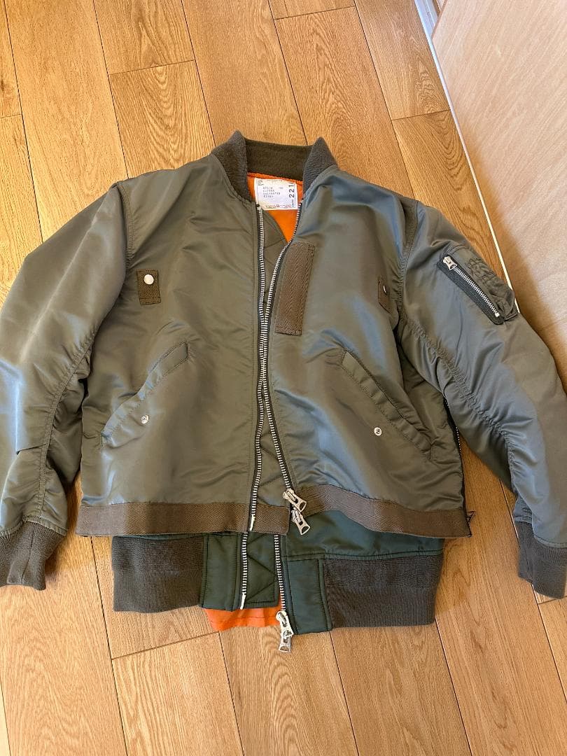 名作Sacai MA-1 FABRIC COMBO Size 1