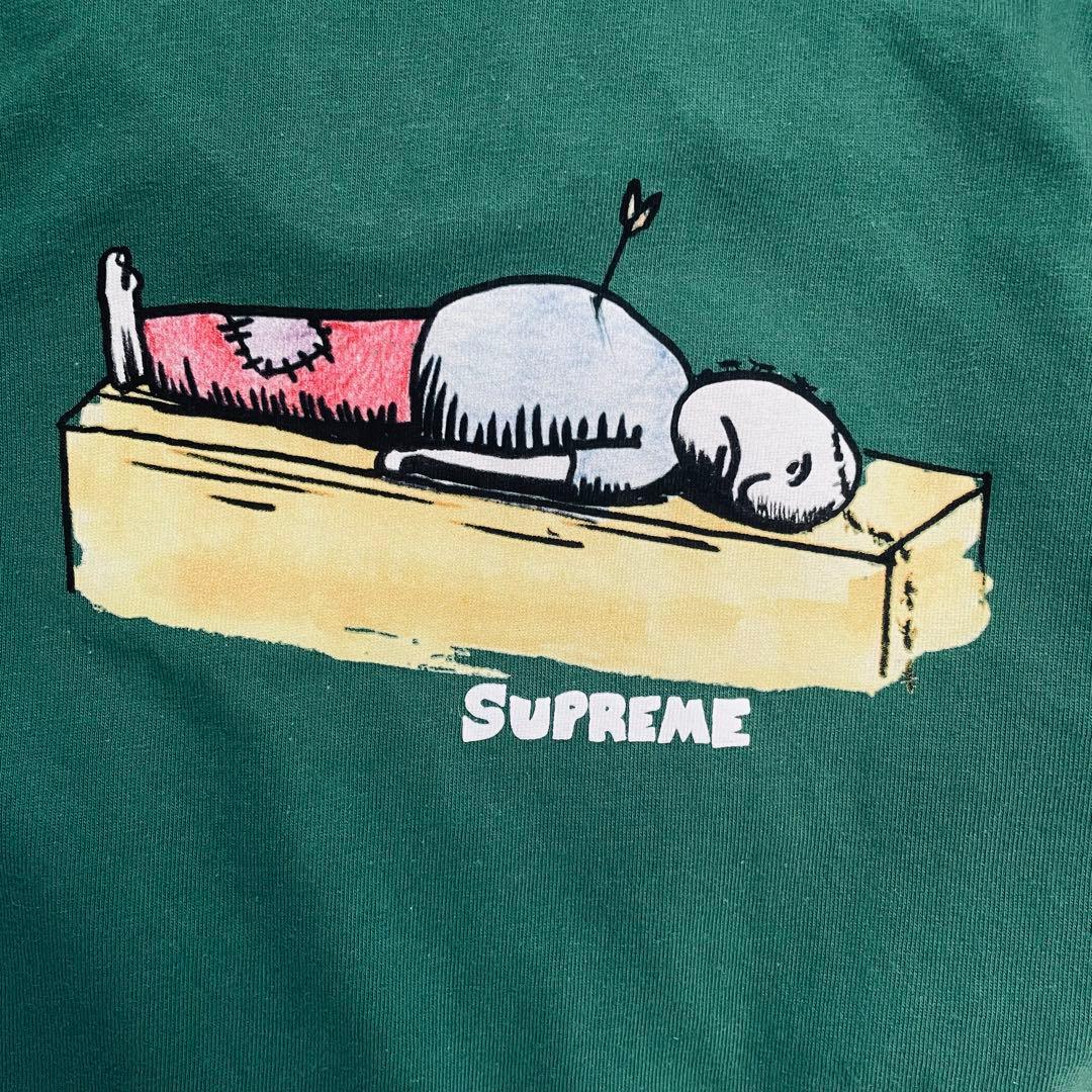 Supreme カットソー 長袖 ロンT 緑 USA M 古着 シュプリーム