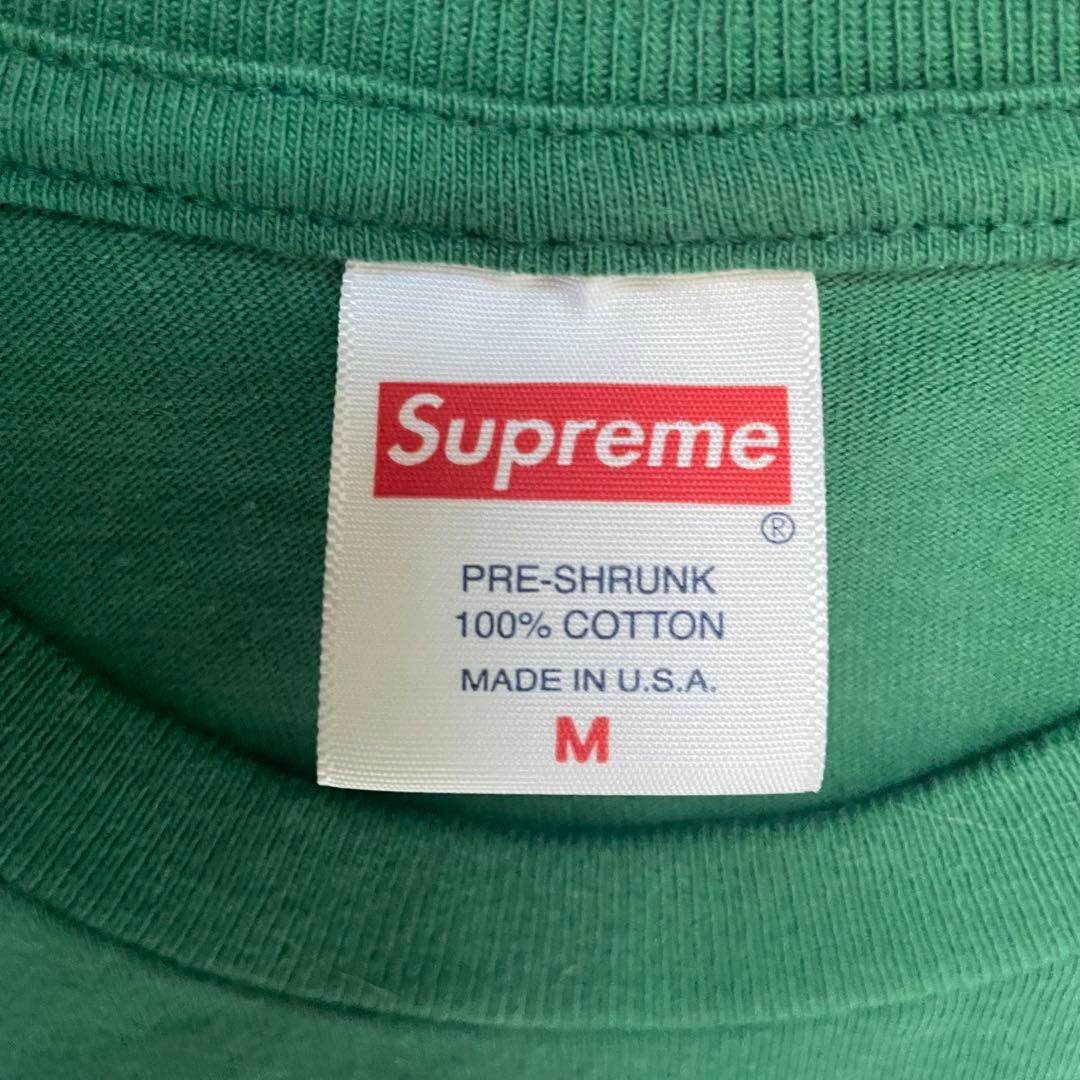 Supreme カットソー 長袖 ロンT 緑 USA M 古着 シュプリーム