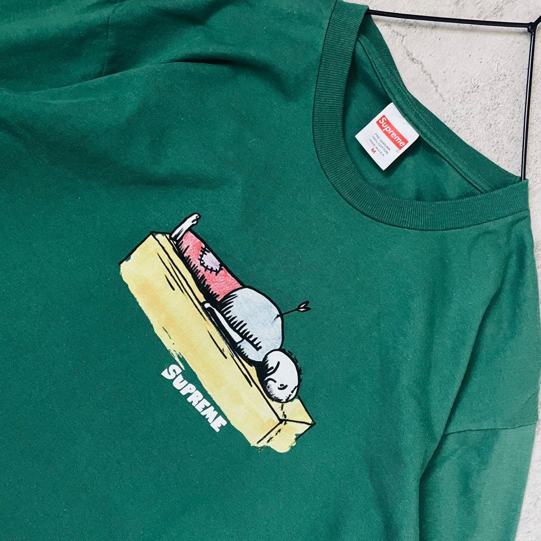Supreme カットソー 長袖 ロンT 緑 USA M 古着 シュプリーム