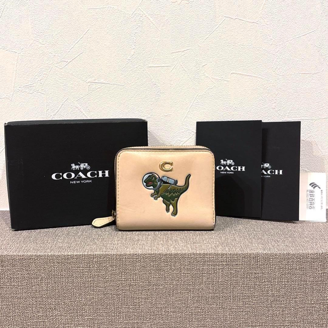 【箱付き】coach 二つ折り財布 レキシー　恐竜