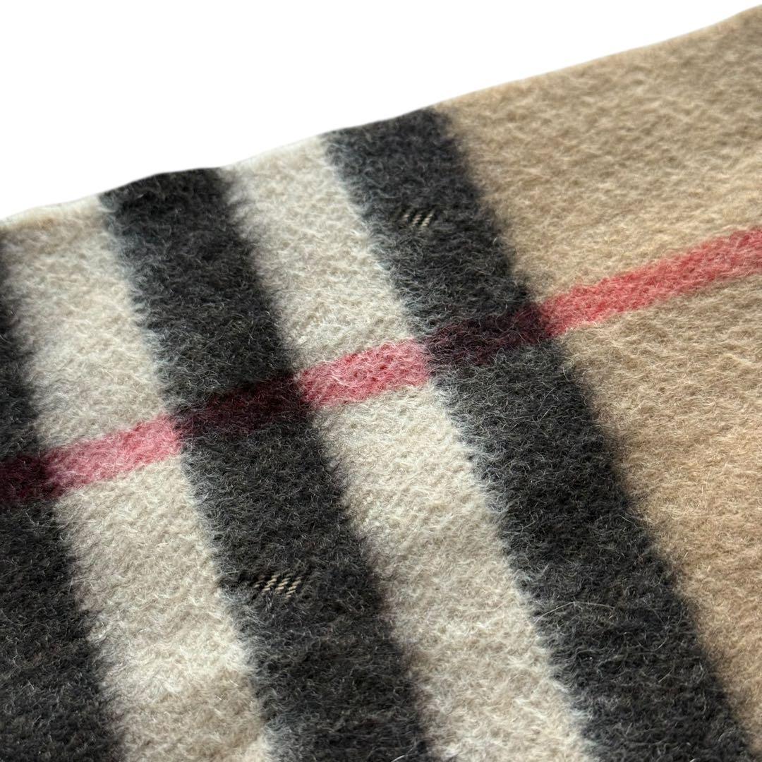 【現行】英国製 バーバリー カシミヤ100% マフラー ノバチェック