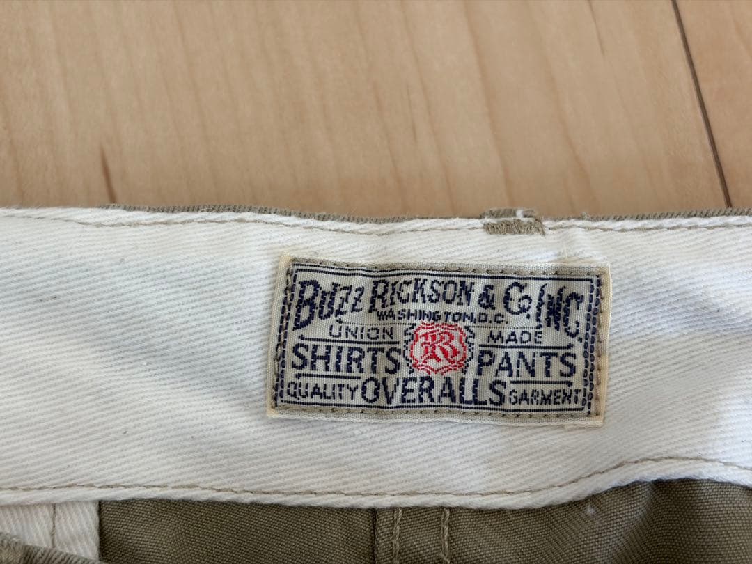 バズリクソンズ BR40025 チノパン W33 カーキ