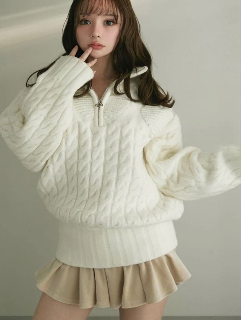 Silky velor mini skirt｜being｜Sサイズ