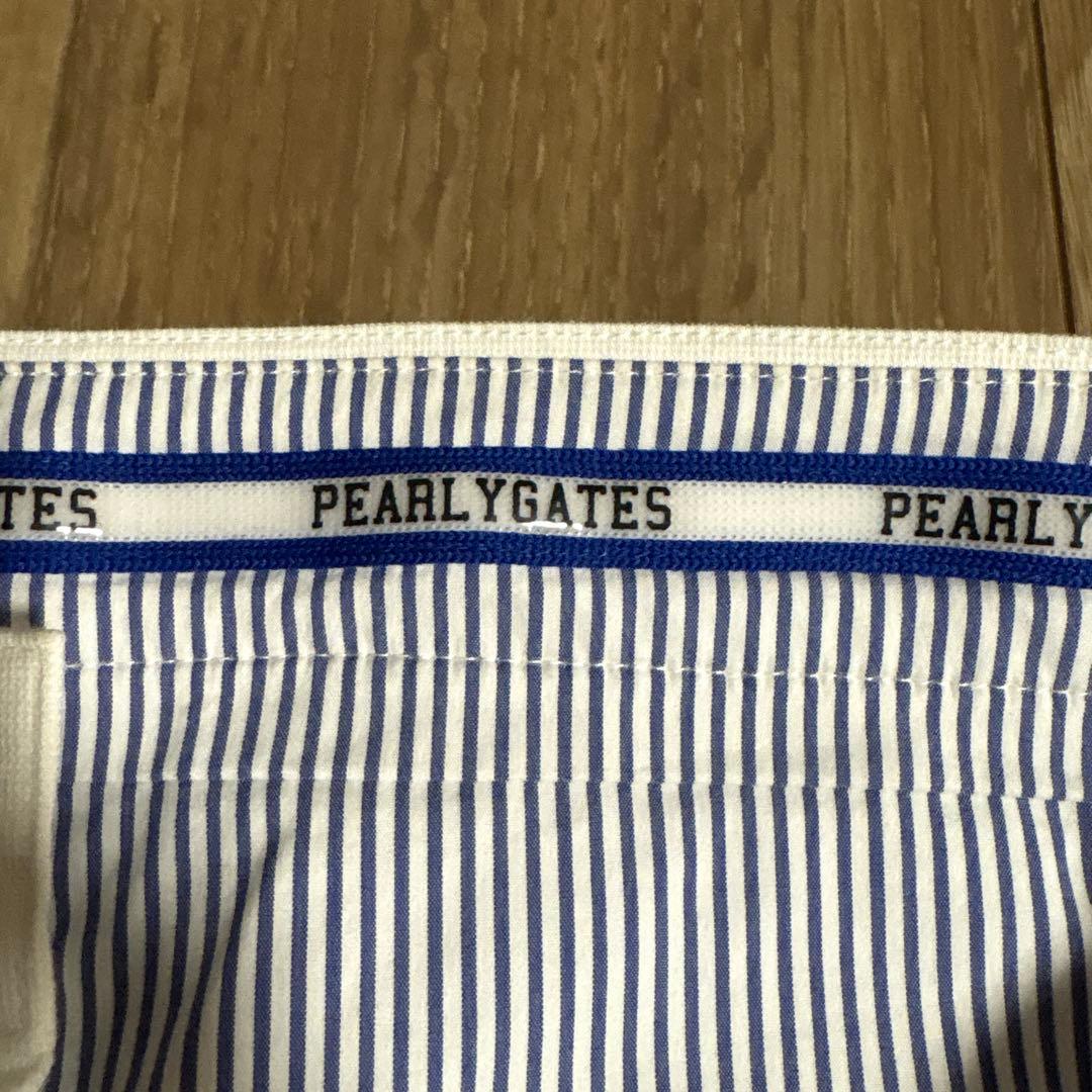 【美品】パーリーゲイツ ロゴ入りホワイトゴルフパンツ