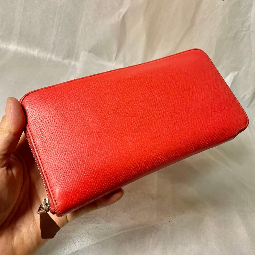 HERMES アザップロングシルクイン ヴォーエプソン長財布ラウンドファスナー