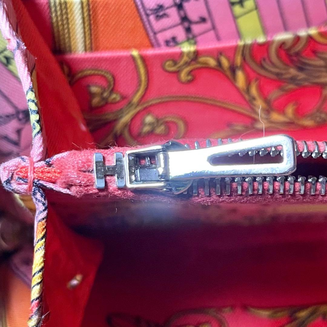 HERMES アザップロングシルクイン ヴォーエプソン長財布ラウンドファスナー