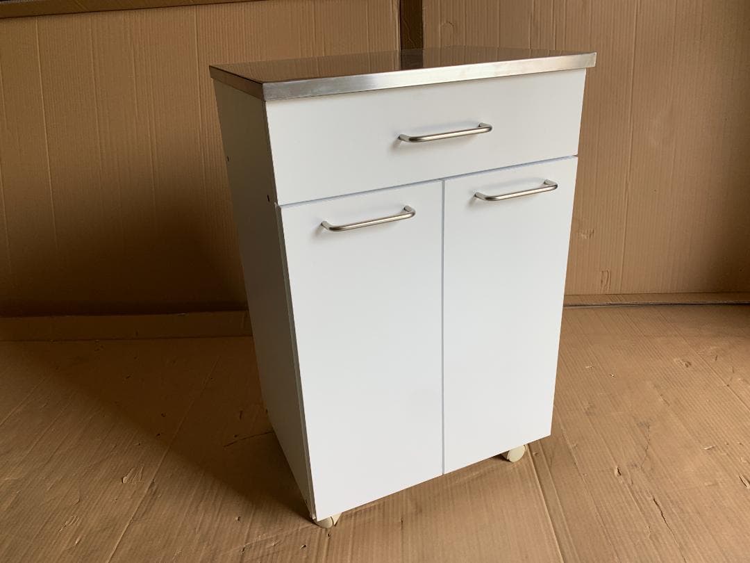 ステンレストップダストボックス (2分別) ホワイト NSKD-2WP (WH)