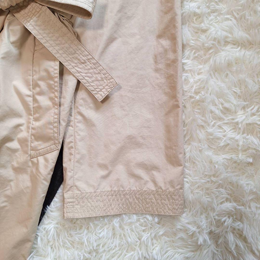 美品✨ベイジ トレンチコート ロングコート スプリング ウエストベルト L