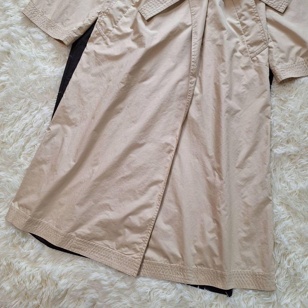 美品✨ベイジ トレンチコート ロングコート スプリング ウエストベルト L