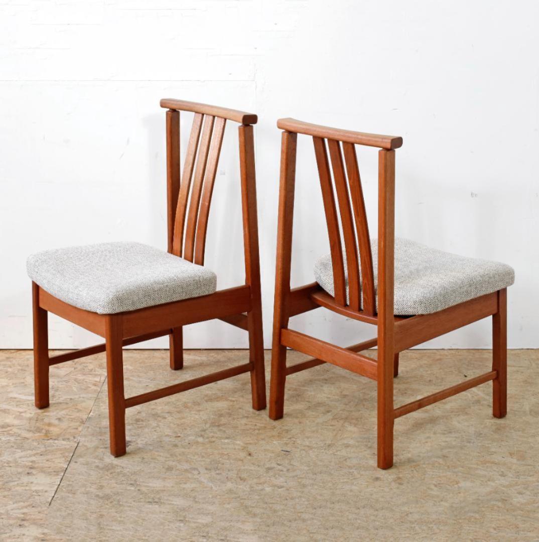 美品 ヴィンテージ チーク無垢材 ハイバックダイニングチェア 1脚分