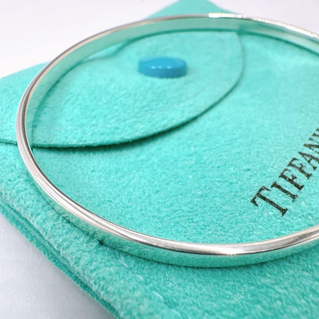 極美品 オールドティファニー フック&ループ コンビ バングル シルバー k18