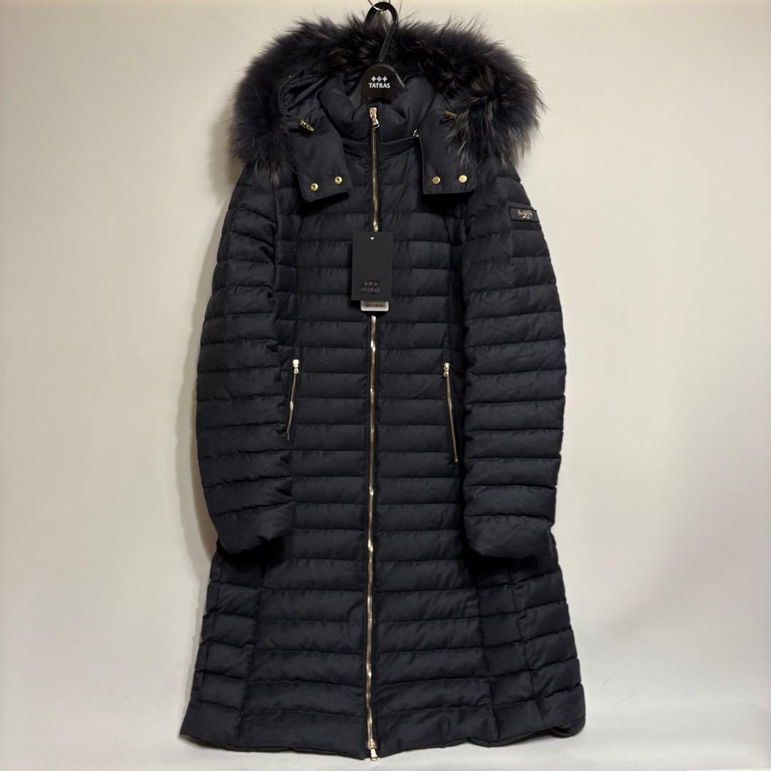 TATRAS チマ Rライン 24AW ダウンコート Aライン シルク混 04