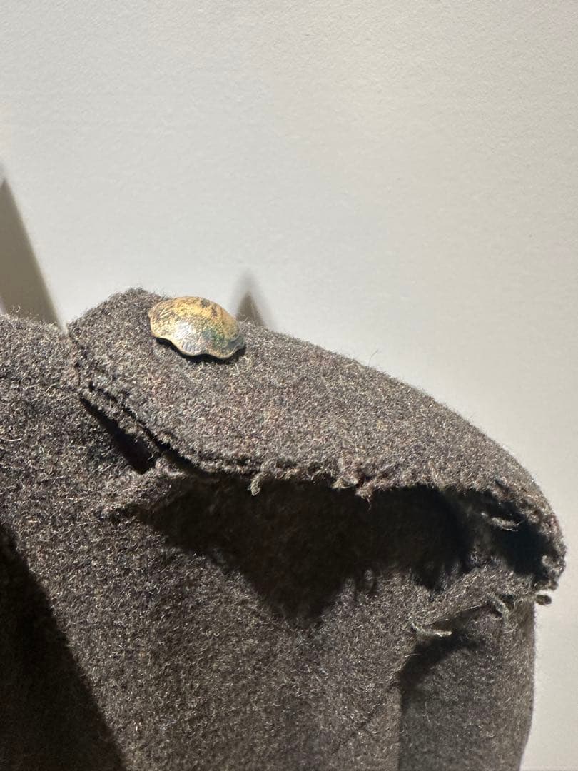 yohji yamamoto ウール混紡ダークブラウンロングコート