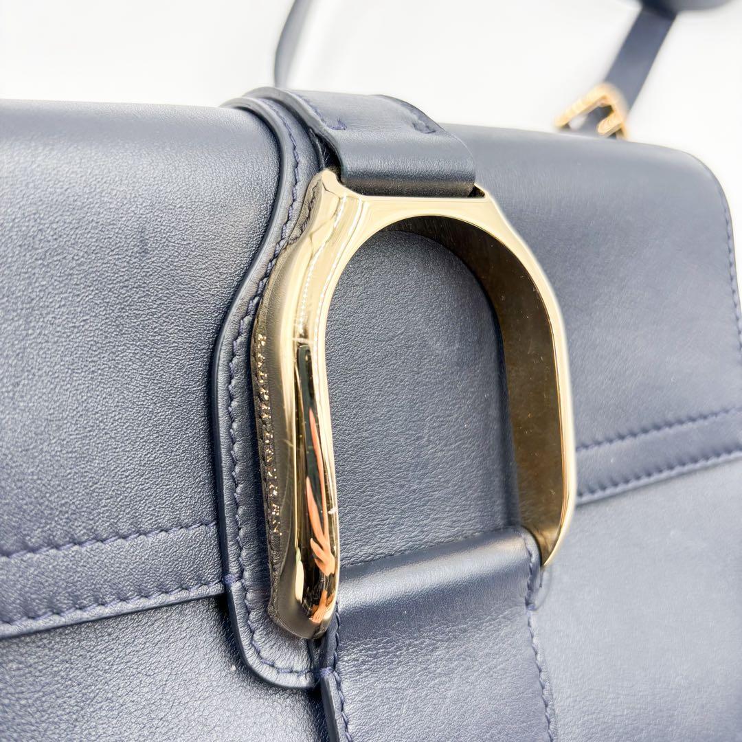 現行品✨ ラルフローレン　ショルダーバッグ ウェリントン　ネイビー 紺色