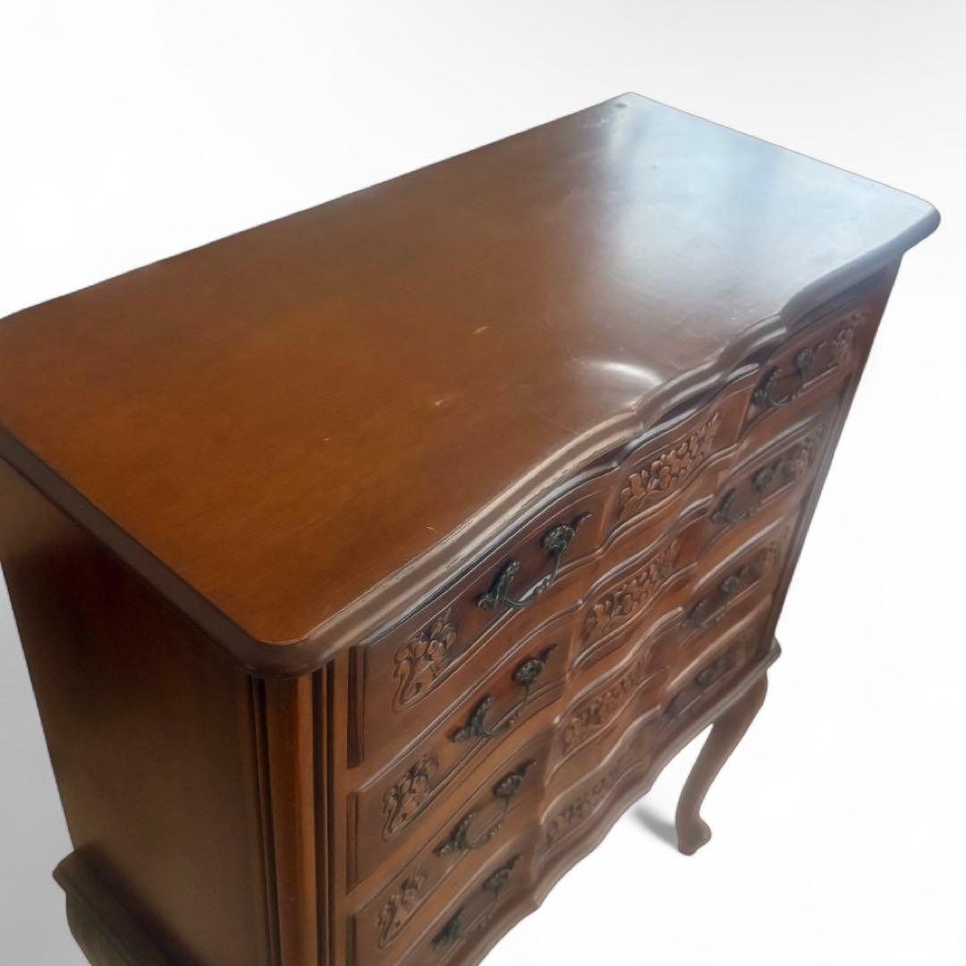 イタリア製 チェスト 猫脚 ロココ調 花柄 アンティーク家具