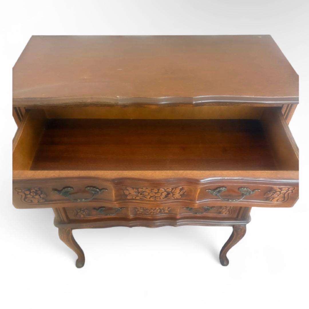 イタリア製 チェスト 猫脚 ロココ調 花柄 アンティーク家具