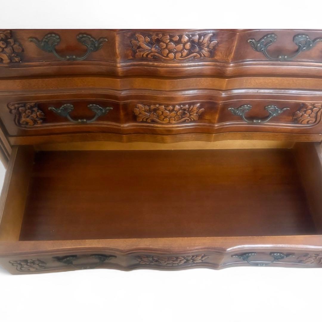 イタリア製 チェスト 猫脚 ロココ調 花柄 アンティーク家具