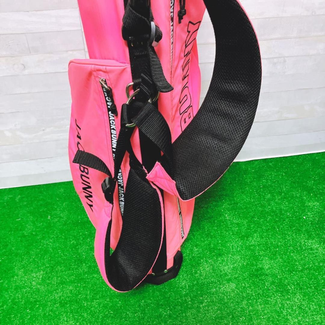 JACK BUNNY ゴルフ キャディバッグ ピンク 6.5型 スタンド式 軽量