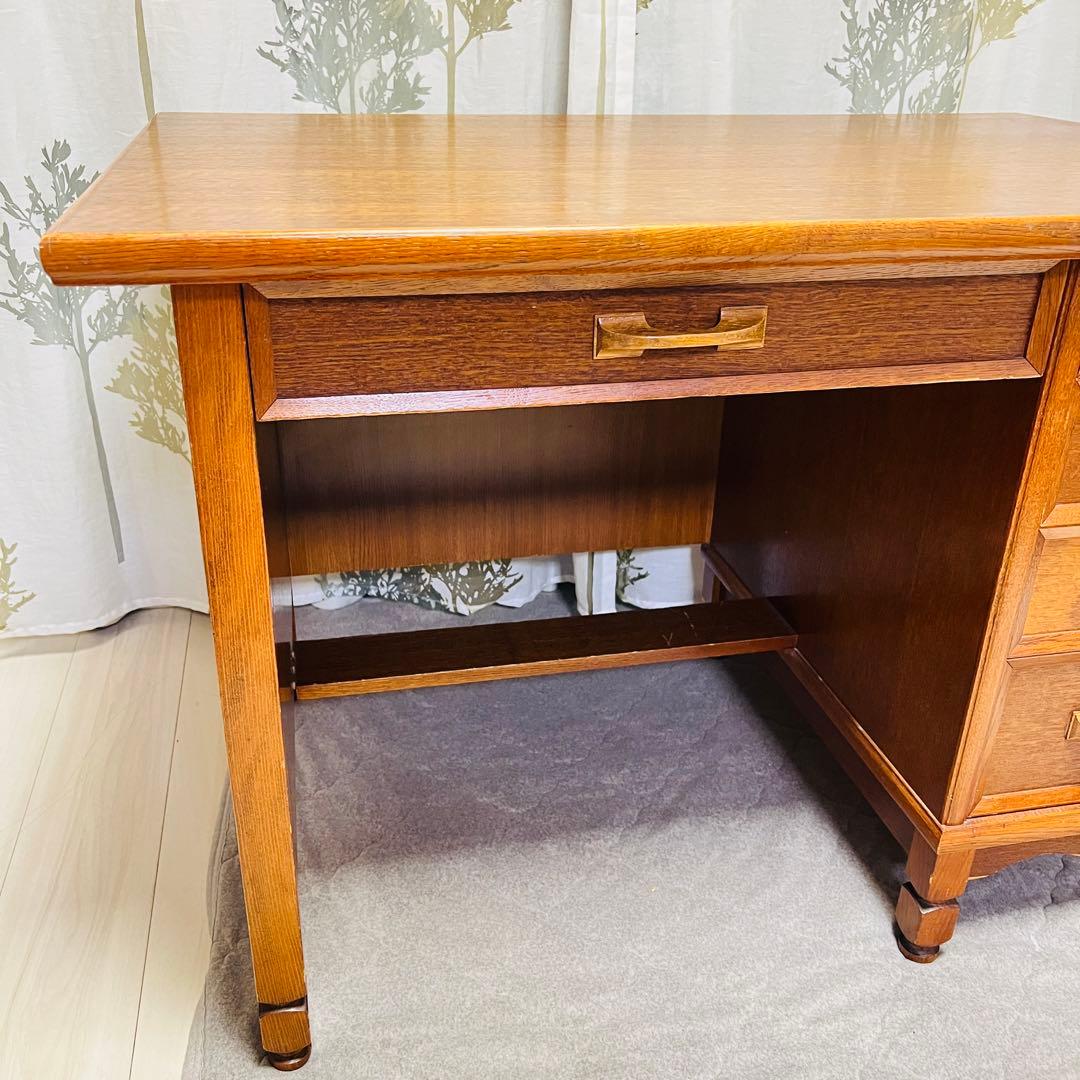 ヴィンテージ　デスク　勉強机　PCデスク　昭和レトロ　　木製　古民家