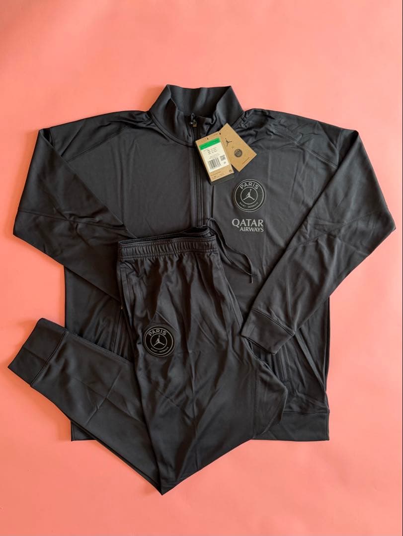 【新品タグ付】PSG × AIRJORDAN トラックジャケット セットアップ黒