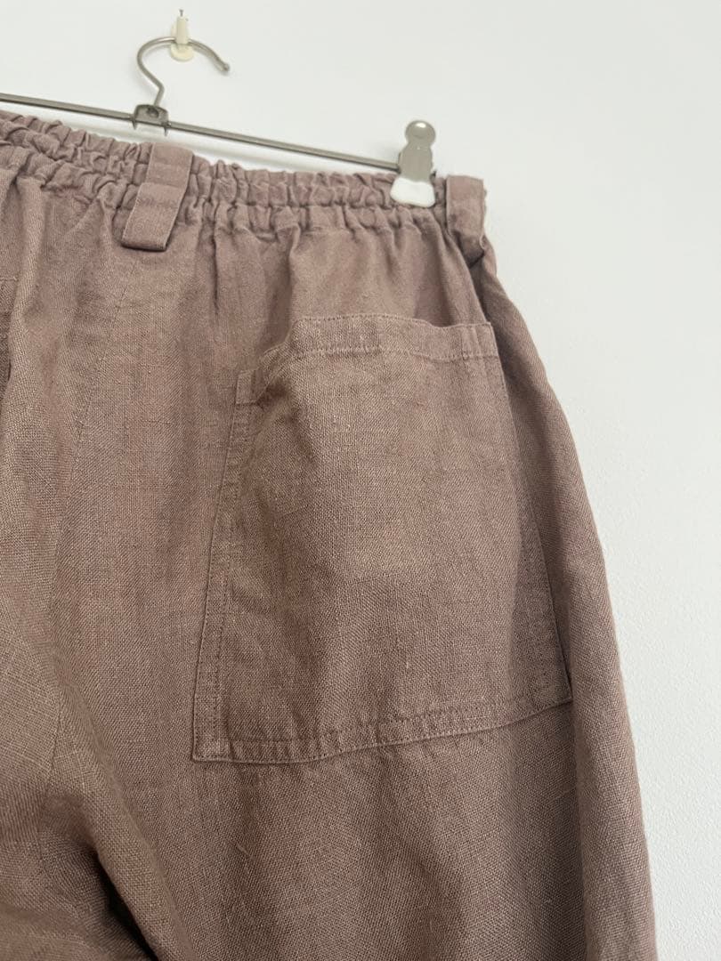 wafu リネン　ロングパンツ　ウエストゴム　ベージュ