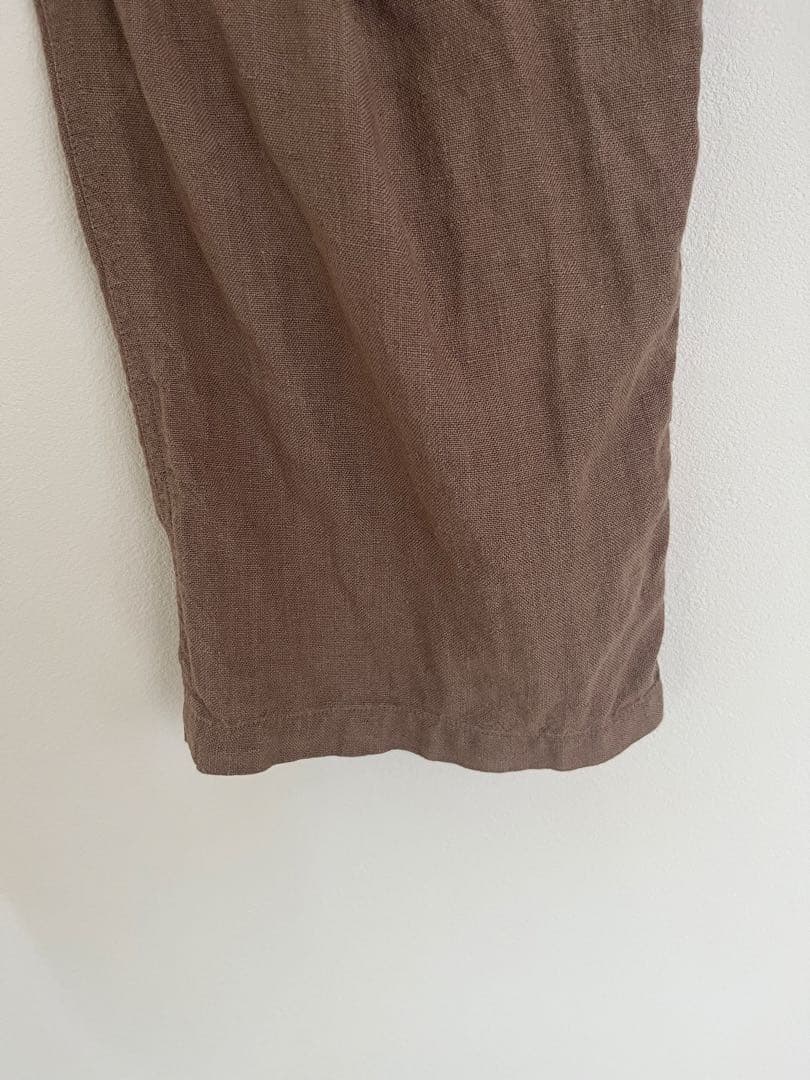 wafu リネン　ロングパンツ　ウエストゴム　ベージュ