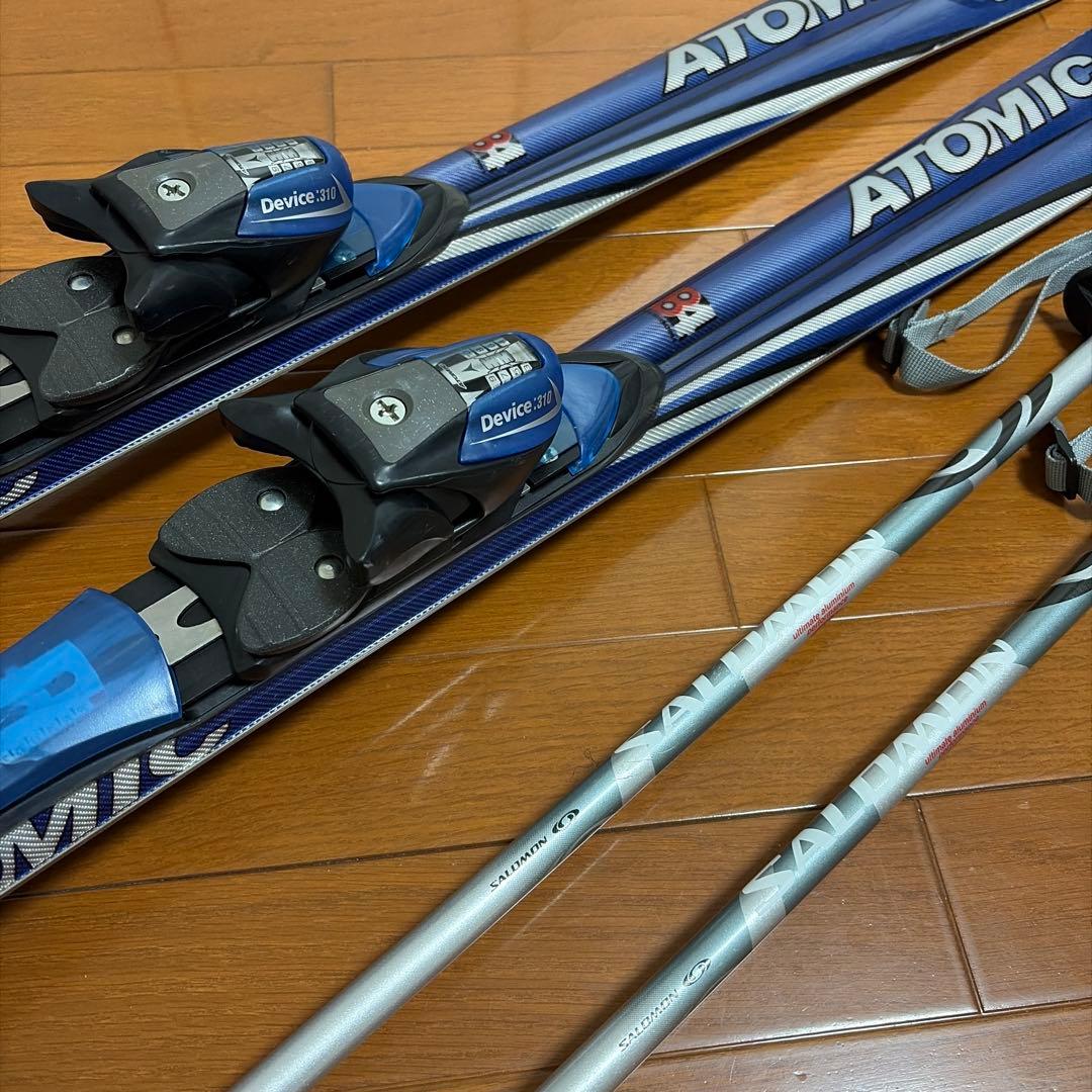 アトミック スキー板 C-9 Beta Carv + サロモン ストック付き