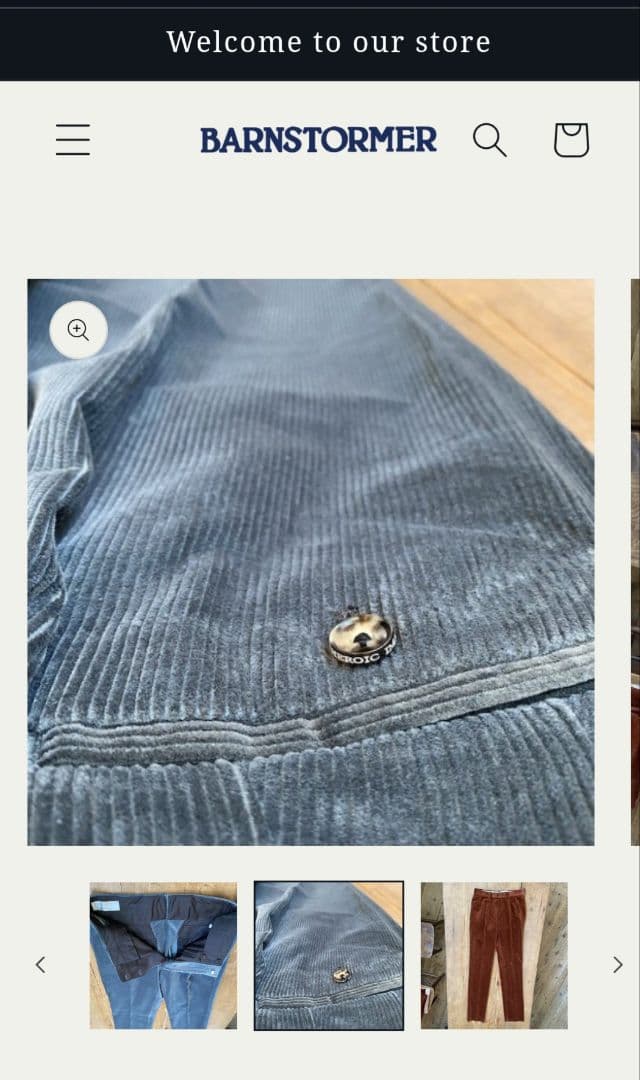 BARNSTORMER × RING JACKET コーデュロイパンツ 新品