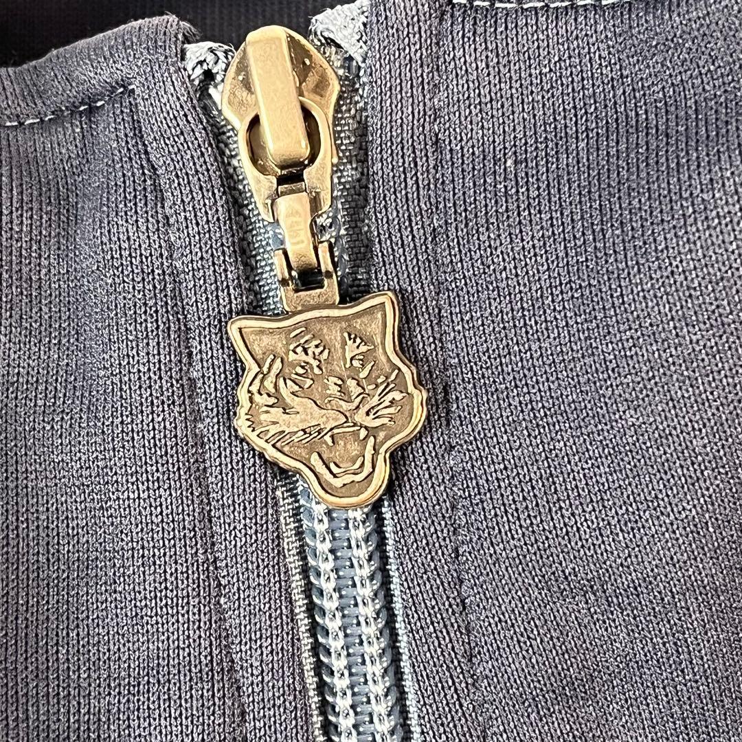 Onitsuka Tiger トラックジャケット　ジャージ　刺繍ロゴ　ネイビー