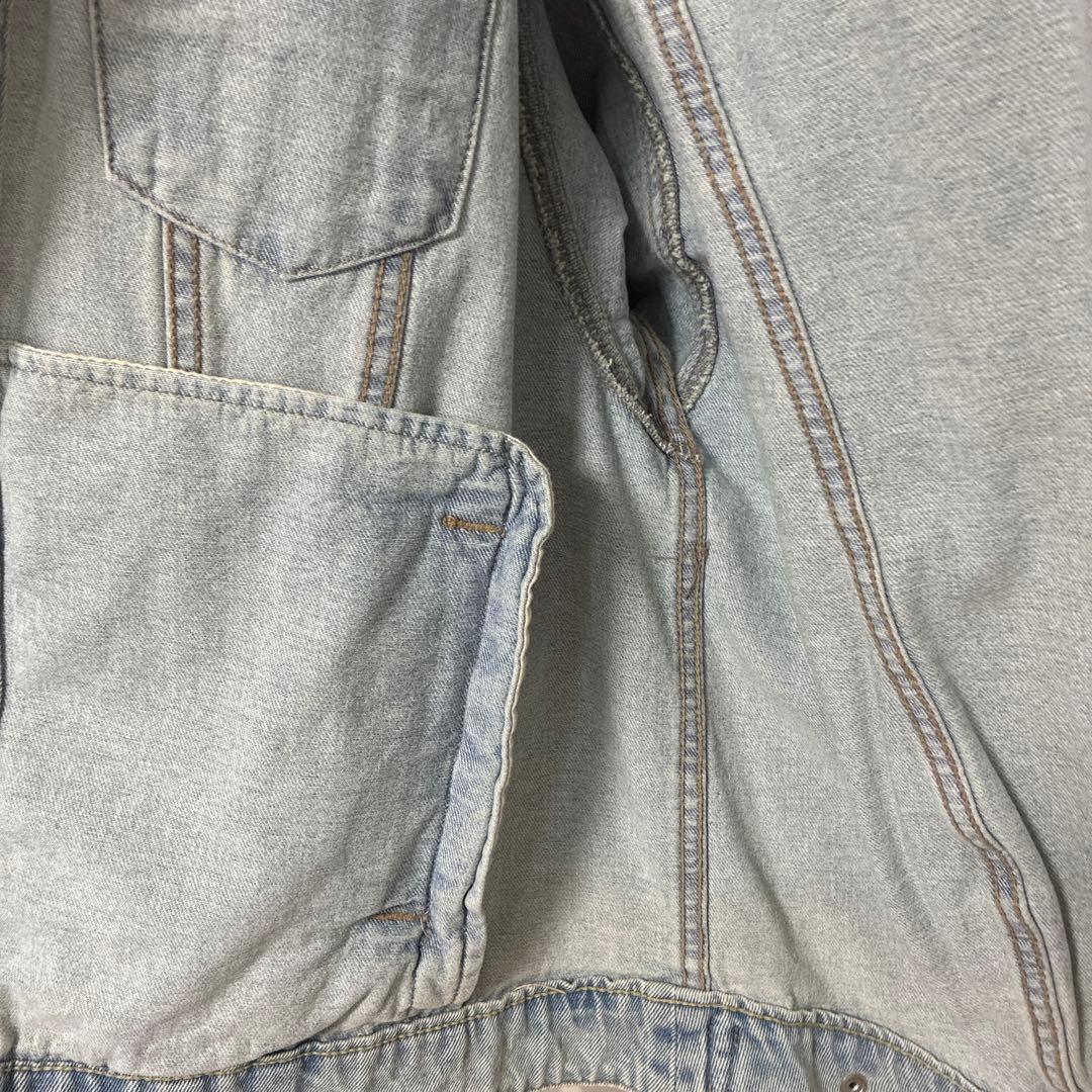 阿部礼子さん着用　オーバーサイズデニムジャケット ライトブルー