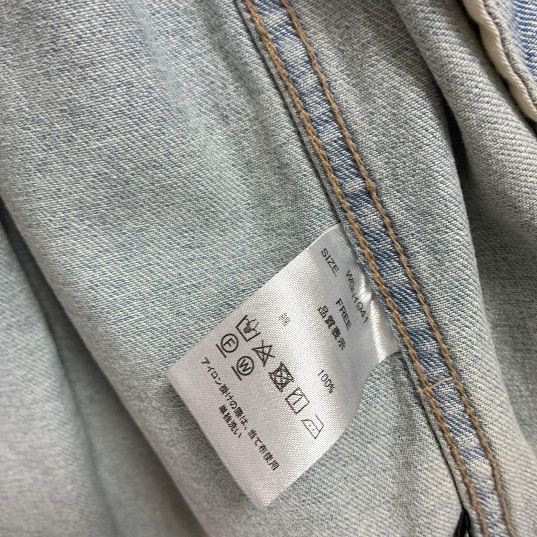 阿部礼子さん着用　オーバーサイズデニムジャケット ライトブルー