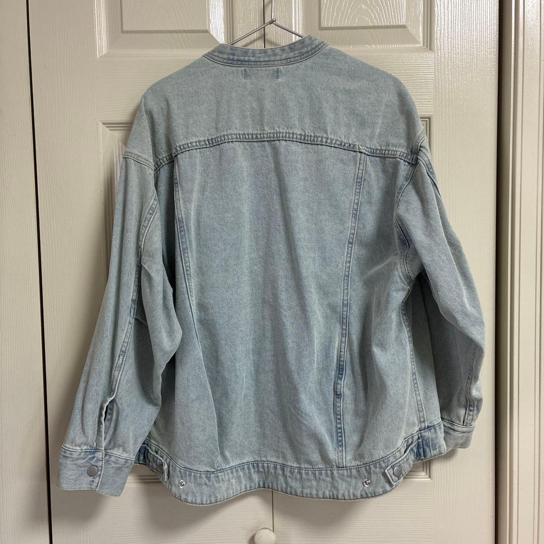 阿部礼子さん着用　オーバーサイズデニムジャケット ライトブルー