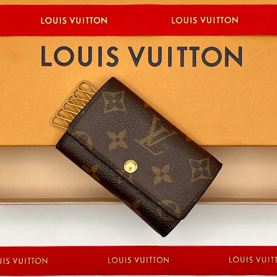 【美品】ルイヴィトン モノグラム ミュルティクレ6 キーケース6連