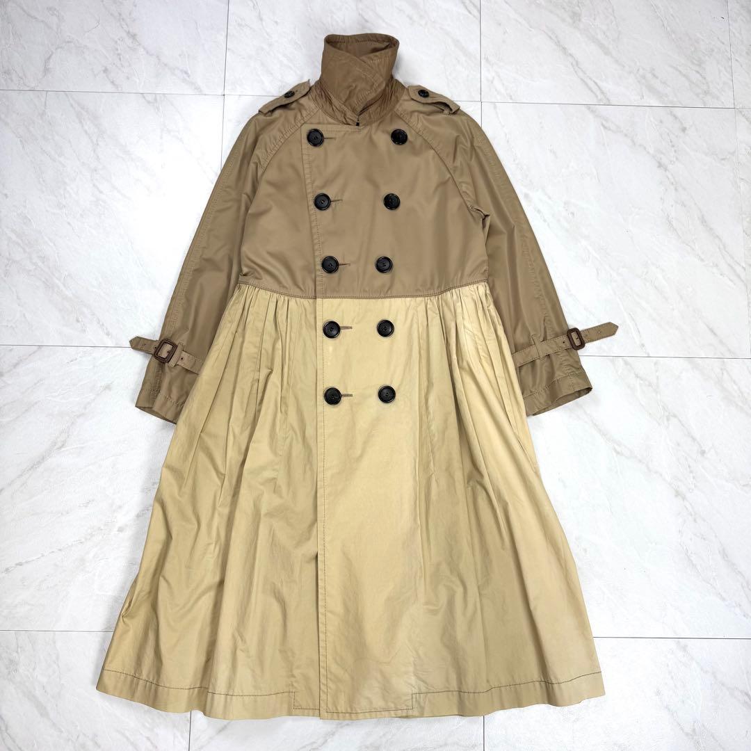 AD2017 トリコ コムデギャルソン トレンチコート バイカラー チェック