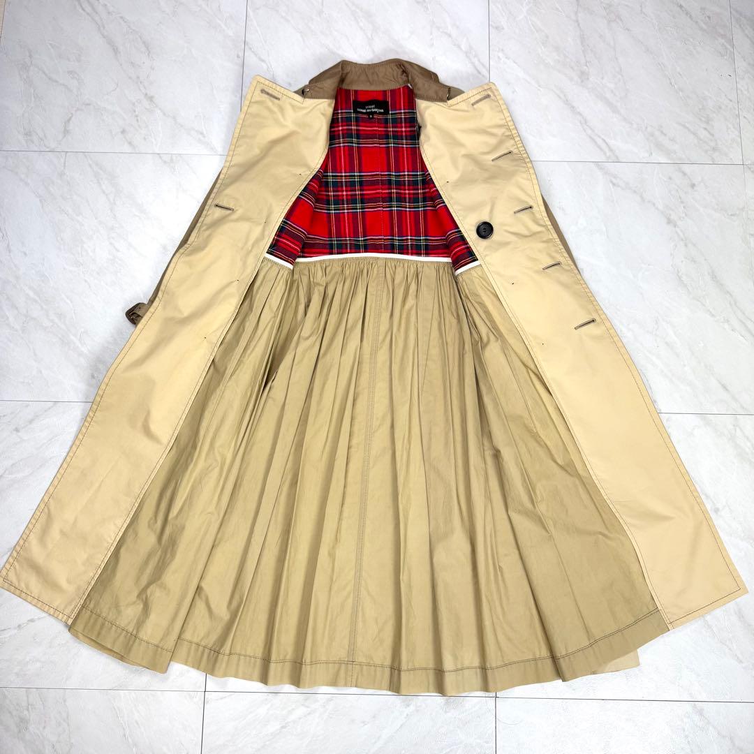 AD2017 トリコ コムデギャルソン トレンチコート バイカラー チェック